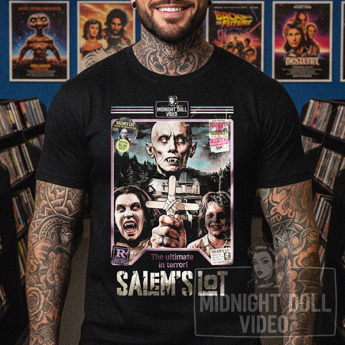 Salem's Lot (1979) - "The Ultimate in Terror" VHS Tribute T-Shirt