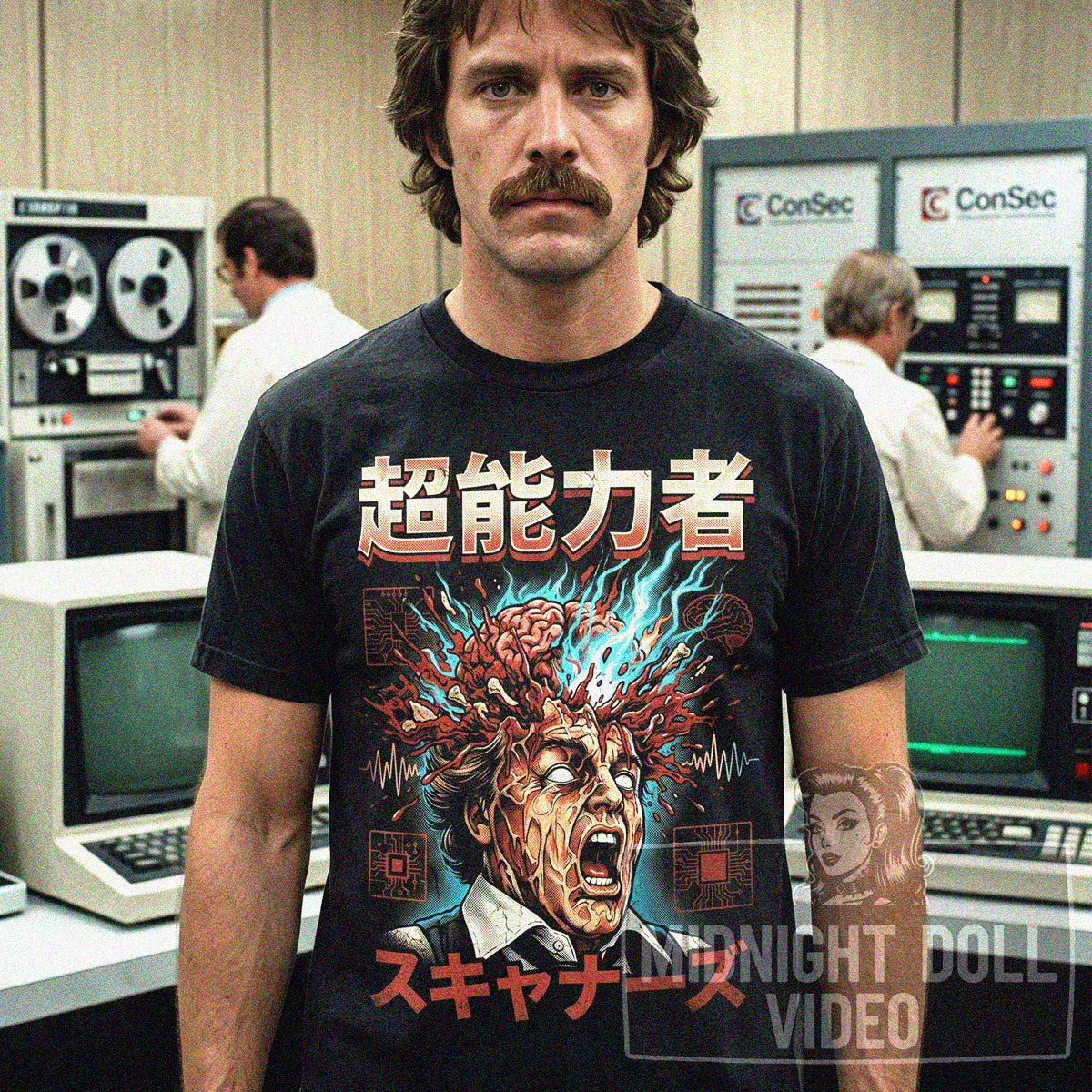 SCANNERS (1981) - "TELEPATHIC EXPLOSION" JAPANESE HORROR SHIRT