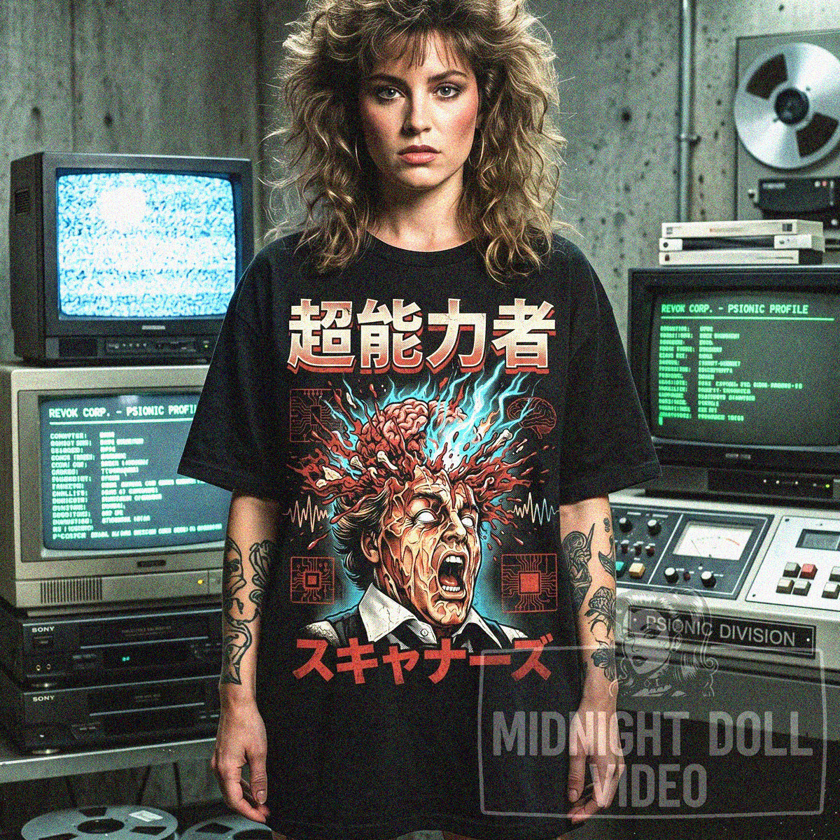 SCANNERS (1981) - "TELEPATHIC EXPLOSION" JAPANESE HORROR SHIRT