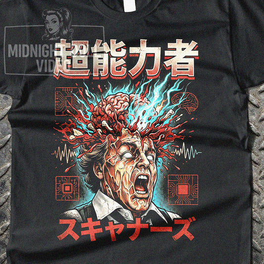 SCANNERS (1981) - "TELEPATHIC EXPLOSION" JAPANESE HORROR SHIRT