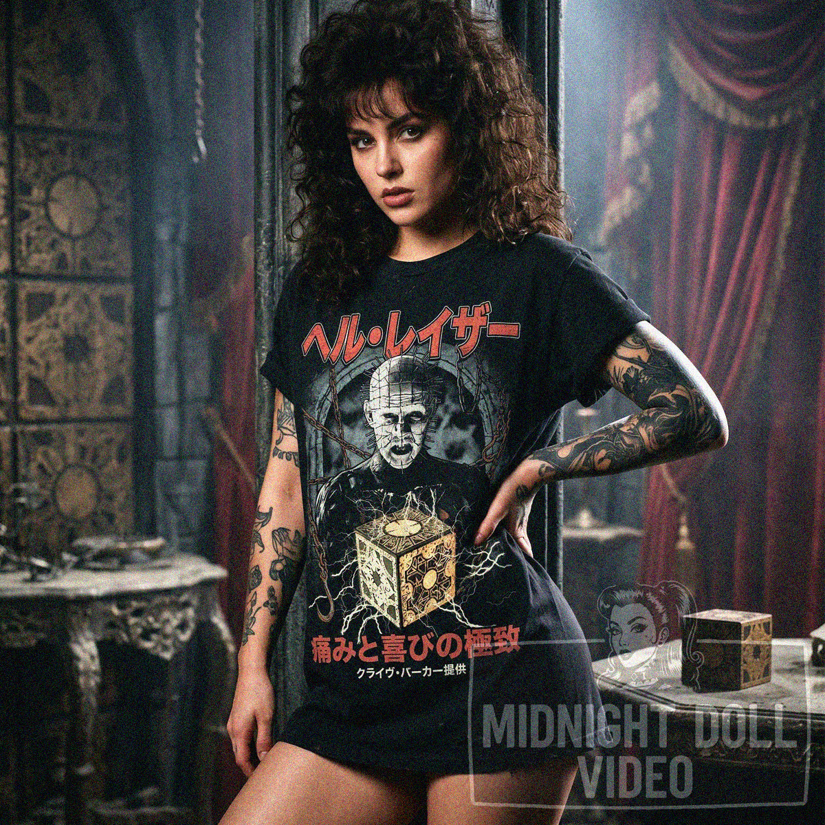 HELLRAISER (1987) - "PAIN AND PLEASURE" JAPANESE HORROR SHIRT
