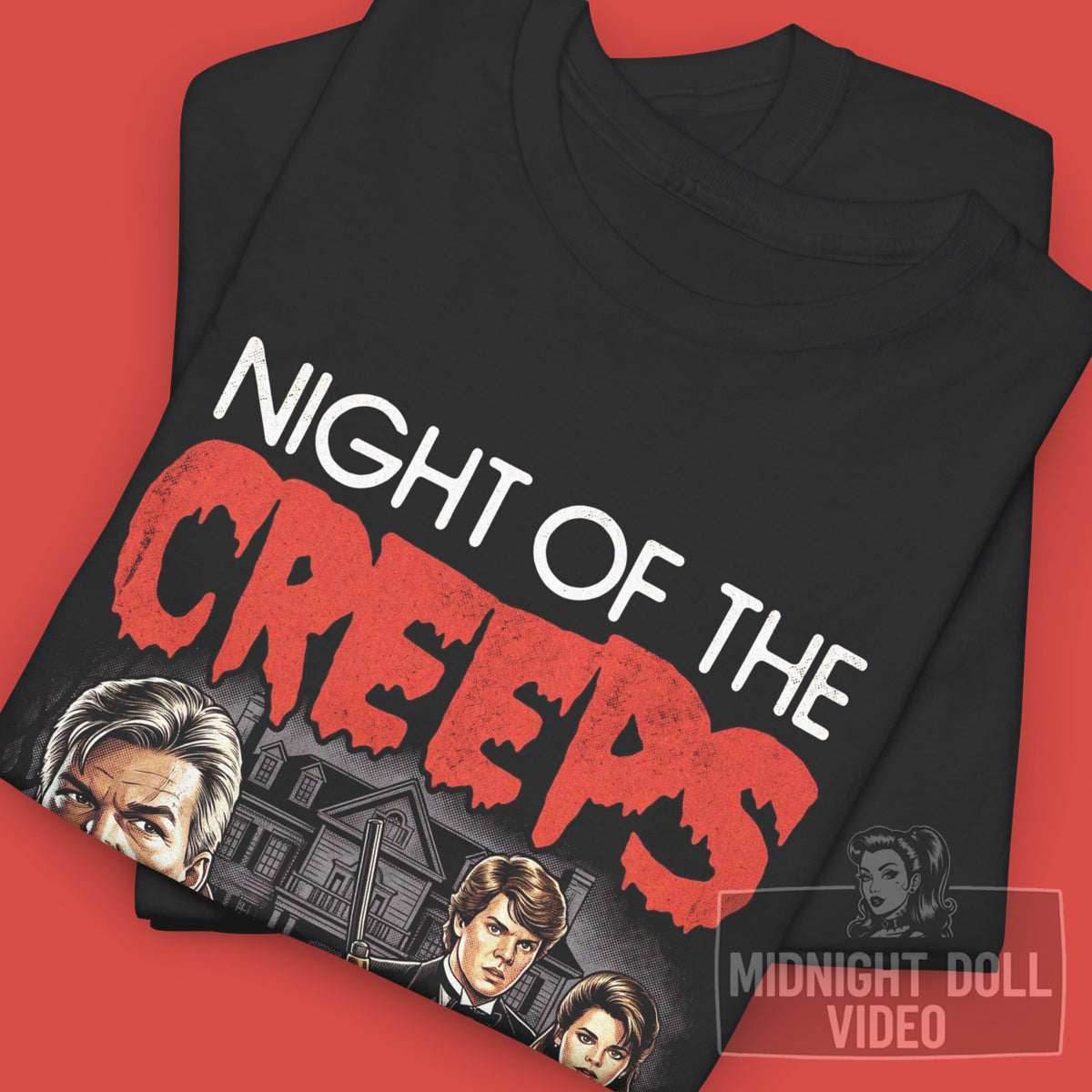 NIGHT OF THE CREEPS (1986) - "THRILL ME" VINTAGE HORROR T-SHIRT