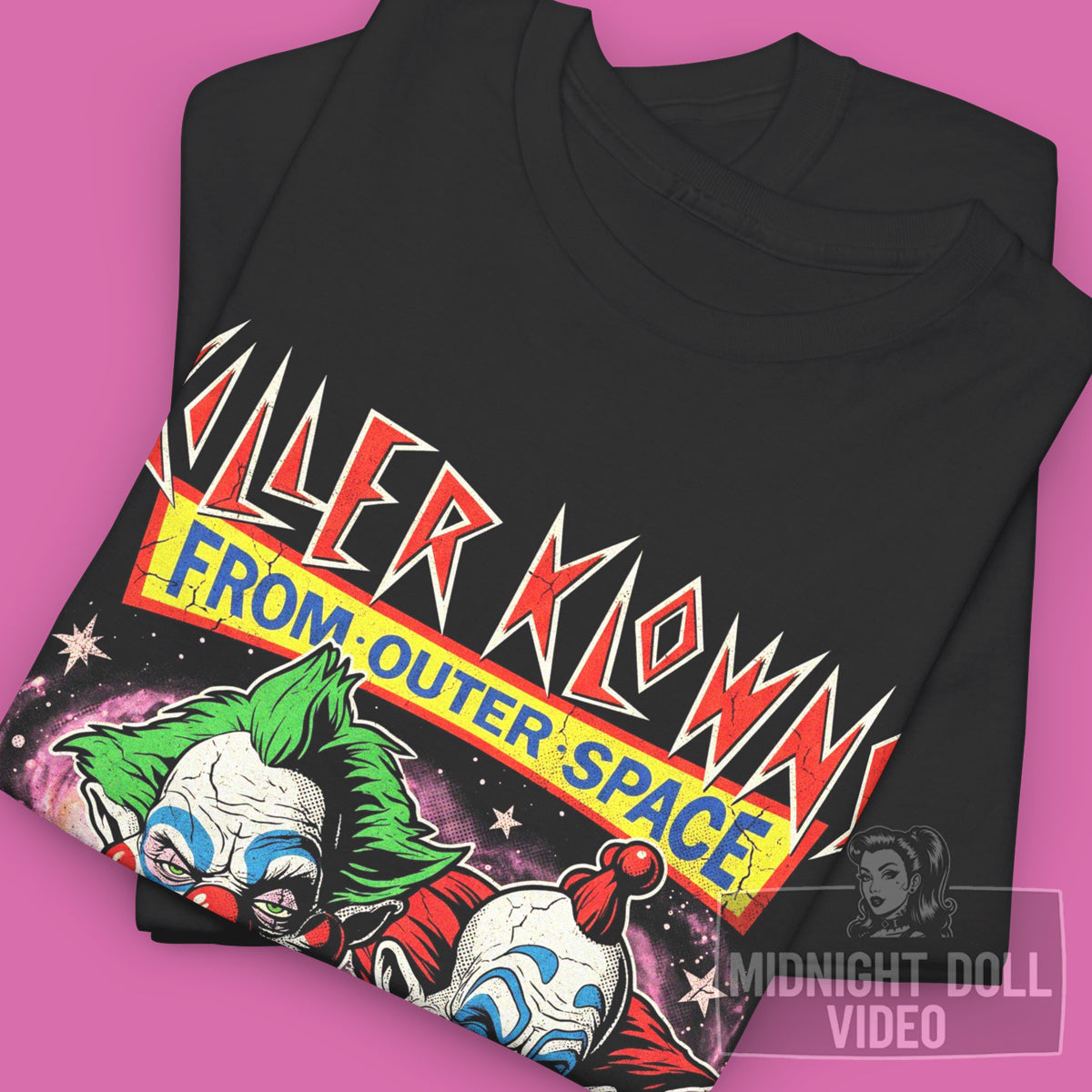 KILLER KLOWNS FROM OUTER SPACE (1988) - "GALACTIC COTTON CANDY" VINTAGE HORROR SHIRT