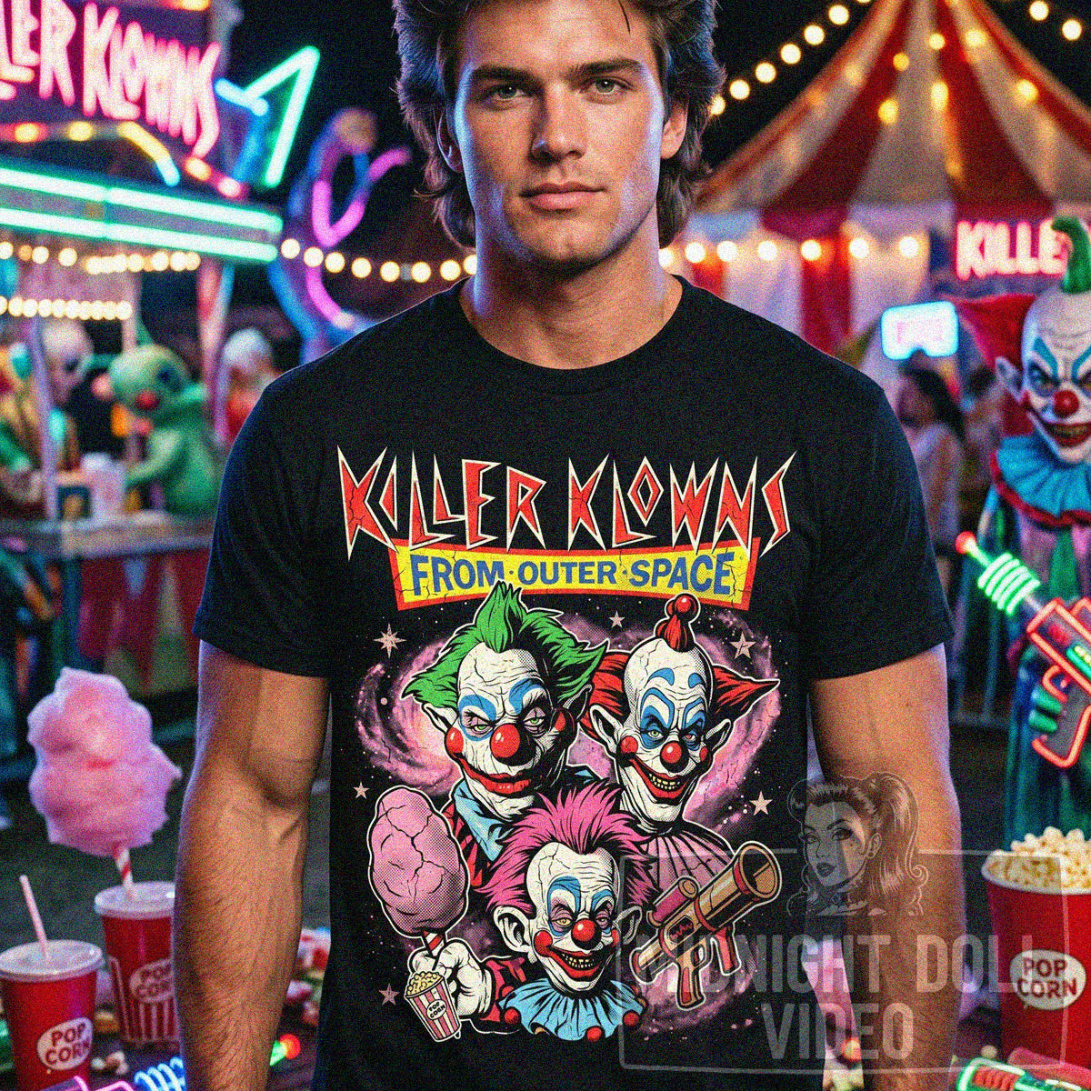 KILLER KLOWNS FROM OUTER SPACE (1988) - "GALACTIC COTTON CANDY" VINTAGE HORROR SHIRT