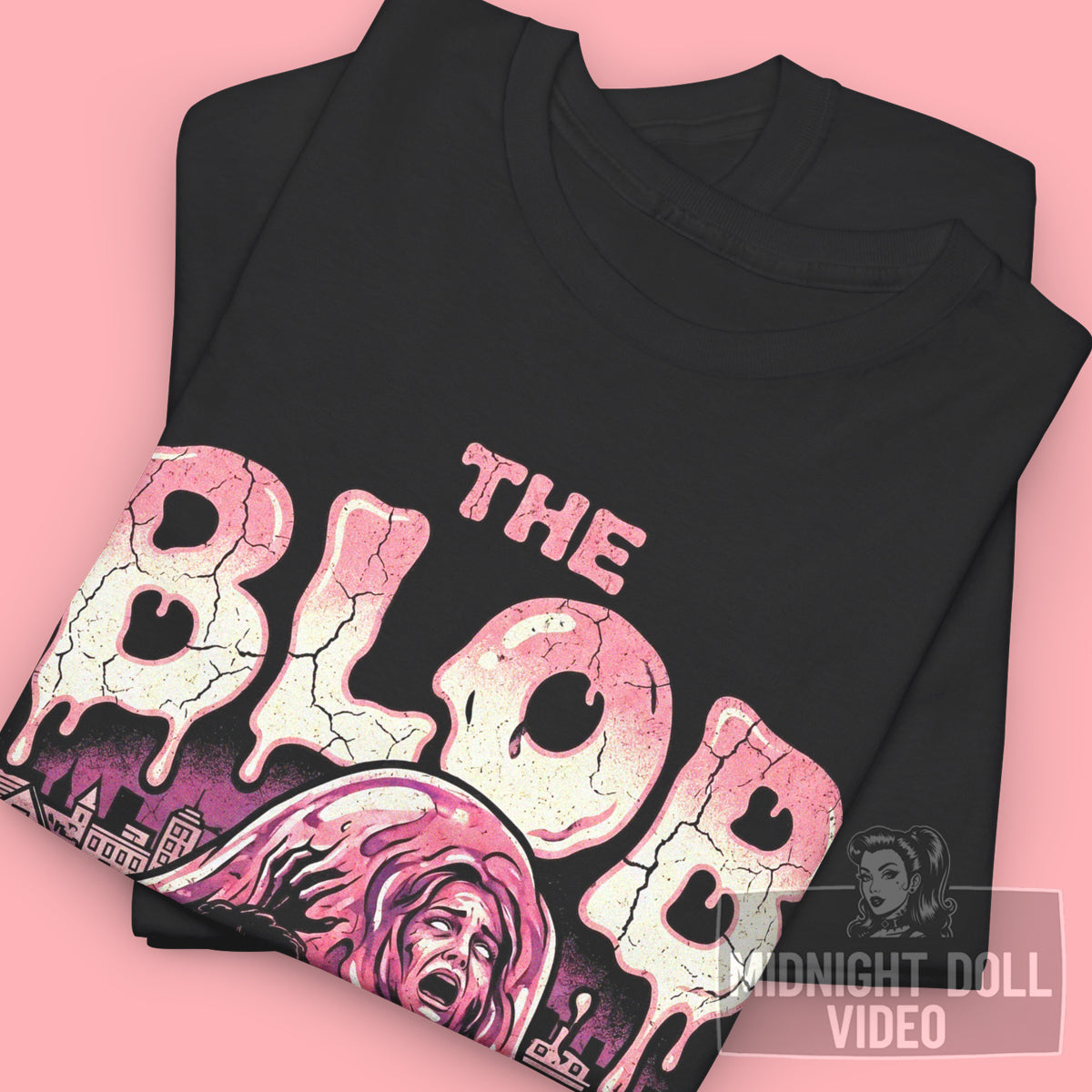 THE BLOB (1988) - "TOWN DESTROYER" VINTAGE HORROR SHIRT