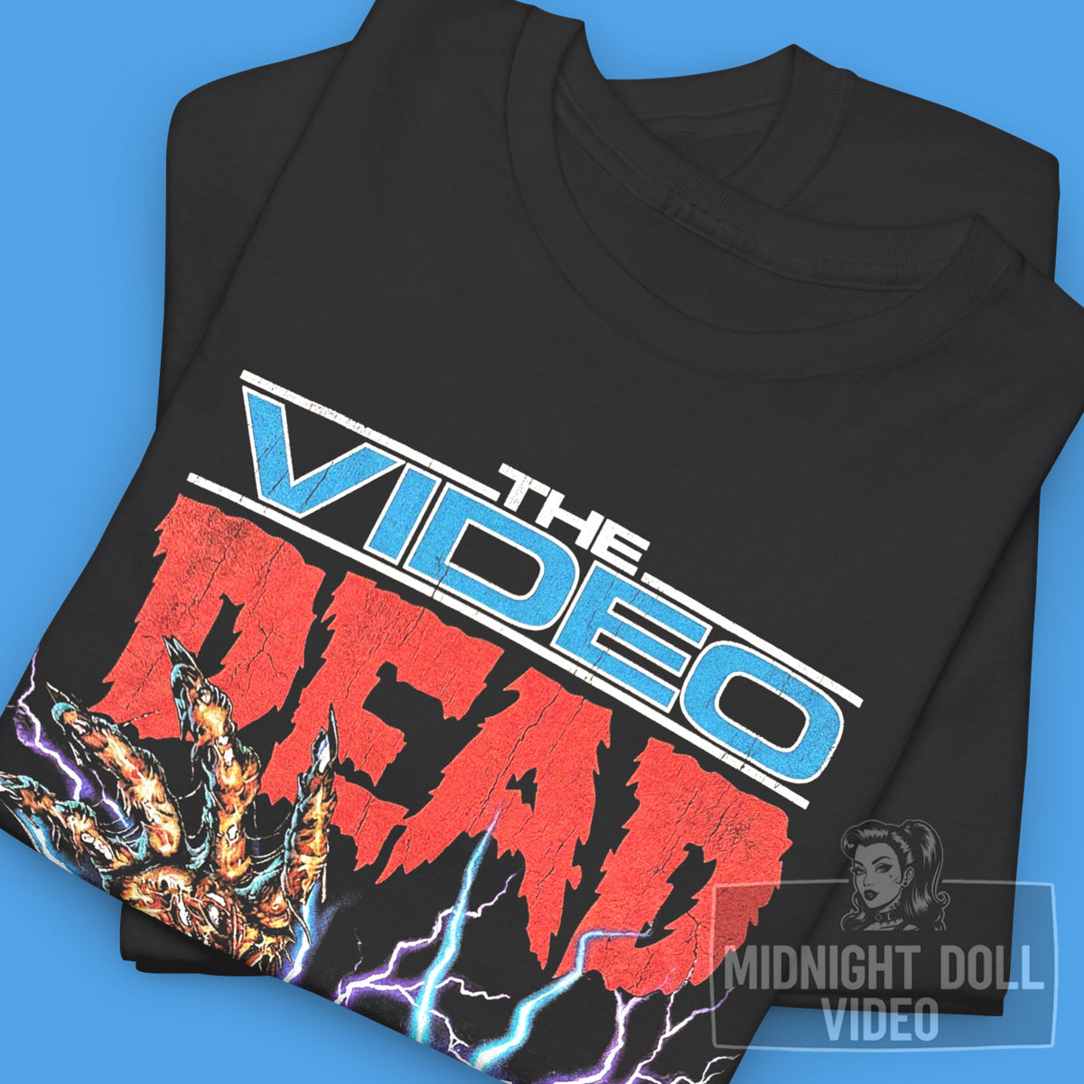 THE VIDEO DEAD (1987) - "BEYOND THE SCREEN" VINTAGE HORROR SHIRT