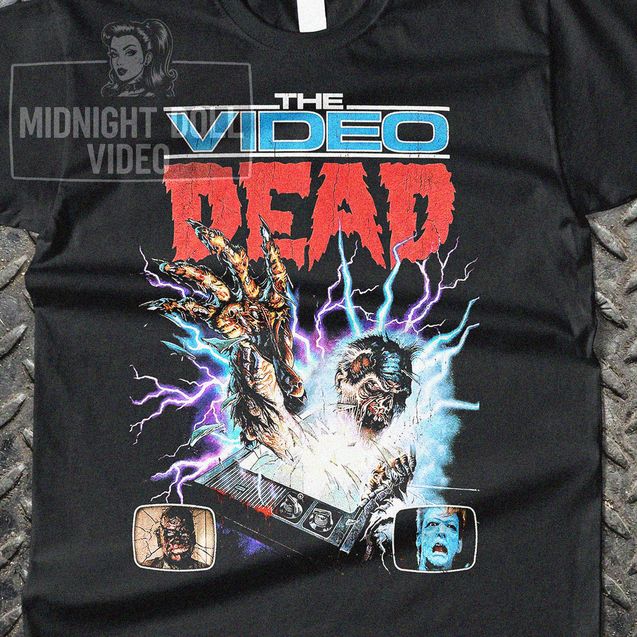 THE VIDEO DEAD (1987) - "BEYOND THE SCREEN" VINTAGE HORROR SHIRT