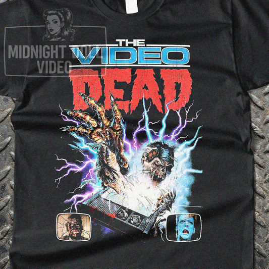 THE VIDEO DEAD (1987) - "BEYOND THE SCREEN" VINTAGE HORROR SHIRT