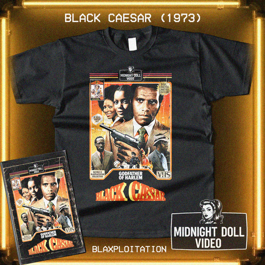 Black Caesar (1973) - "The Godfather of Harlem" VHS Tribute T-Shirt