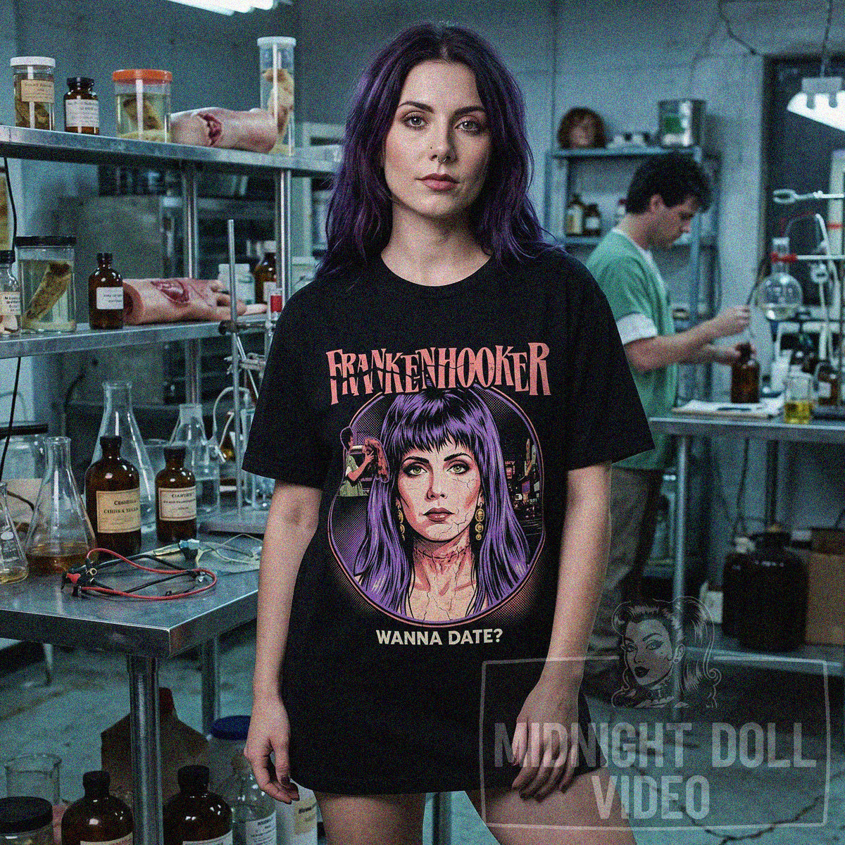 Frankenhooker (1990) - "Wanna Date?" Cult Horror T-Shirt