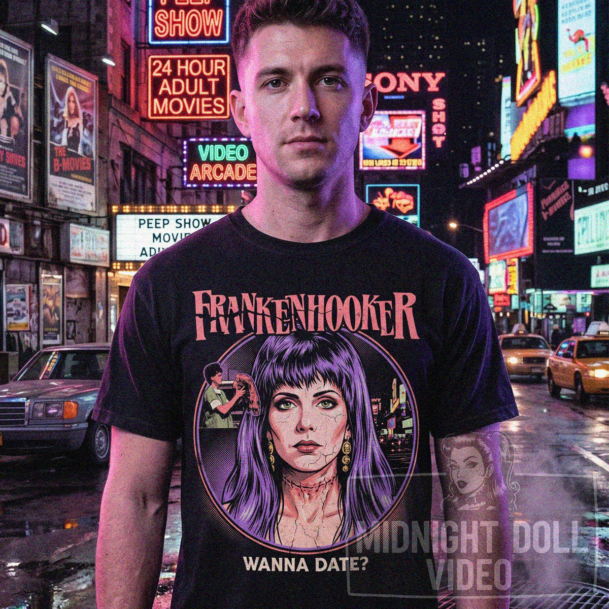Frankenhooker (1990) - "Wanna Date?" Cult Horror T-Shirt