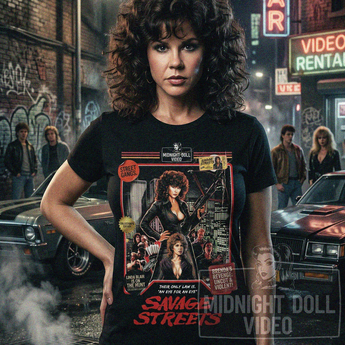 Savage Streets (1984) - "Brenda's Revenge" VHS Tribute T-Shirt