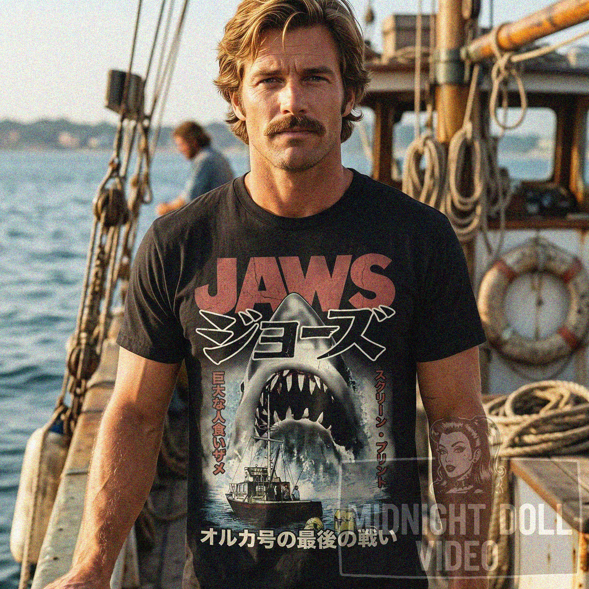 Jaws - Japanese Edition T-Shirt - Vintage Shark Movie Graphic Tee