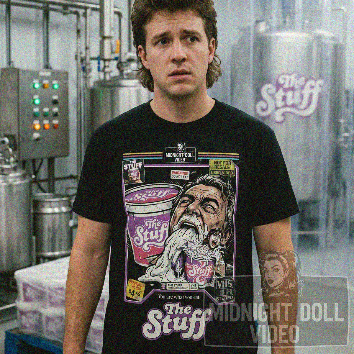 The Stuff (1985) "Eat It" - VHS Tribute T-Shirt
