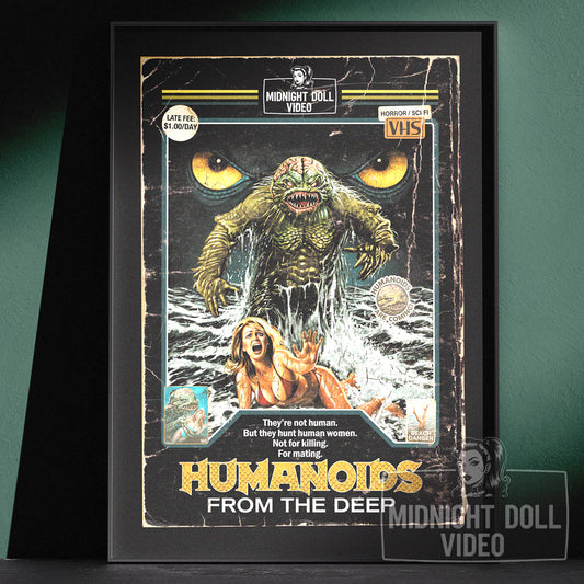 Humanoids From The Deep (1980) - "Beach Danger" VHS Tribute Art Print