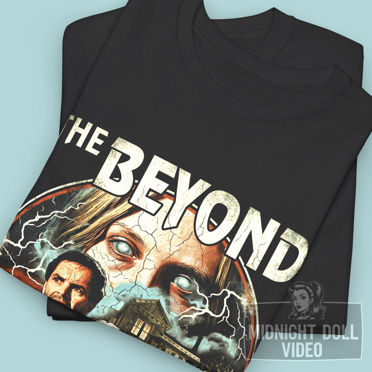 THE BEYOND (1981) - "THE SEVEN DOORS OF DEATH" VINTAGE T-SHIRT
