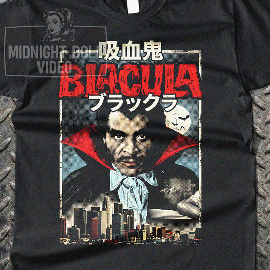 BLACULA (1972) ''BLOODSUCKER!'' JAPANESE T-SHIRT