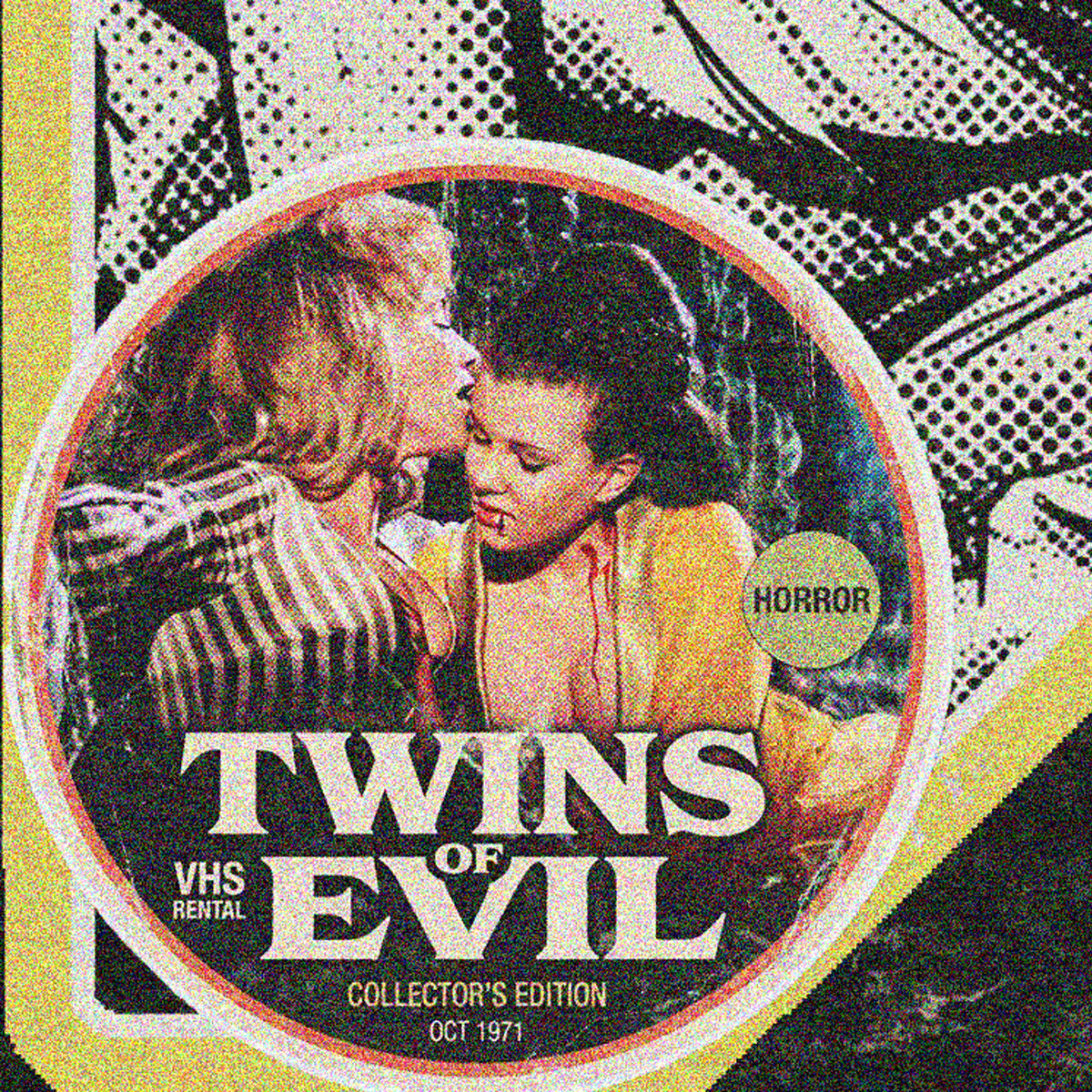 TWINS OF EVIL (1971) - "BEAUTY & BLOOD" VHS TRIBUTE ART PRINT