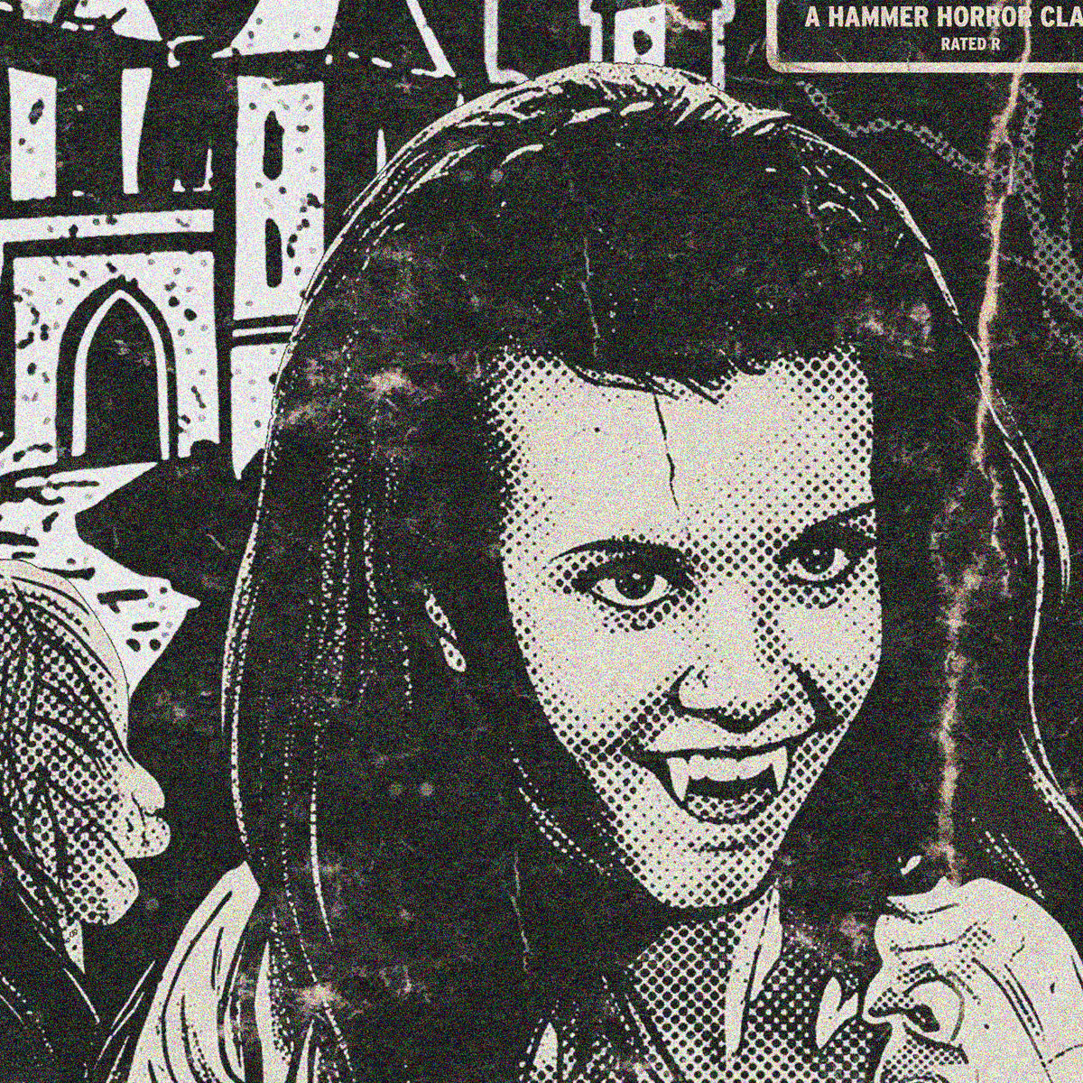 TWINS OF EVIL (1971) - "BEAUTY & BLOOD" VHS TRIBUTE ART PRINT