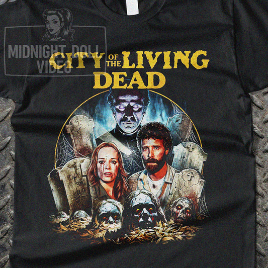 CITY OF THE LIVING DEAD (1980) - "THE GATES OF HELL" VINTAGE T-SHIRT