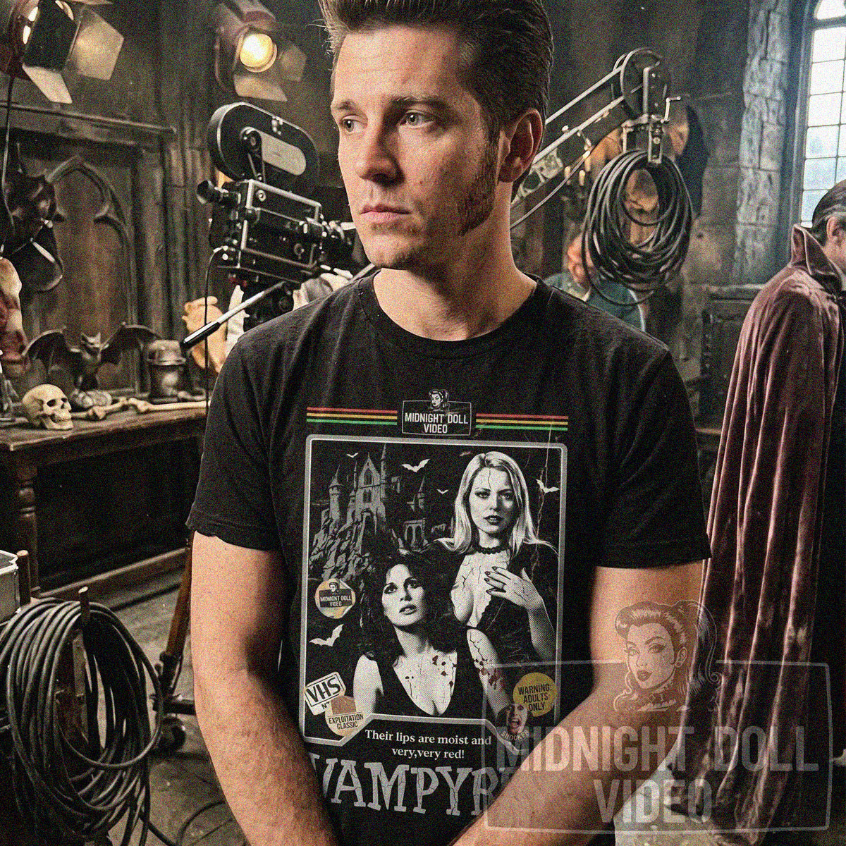 Vampyres (1974) - "Very, Very Red" VHS Tribute T-Shirt