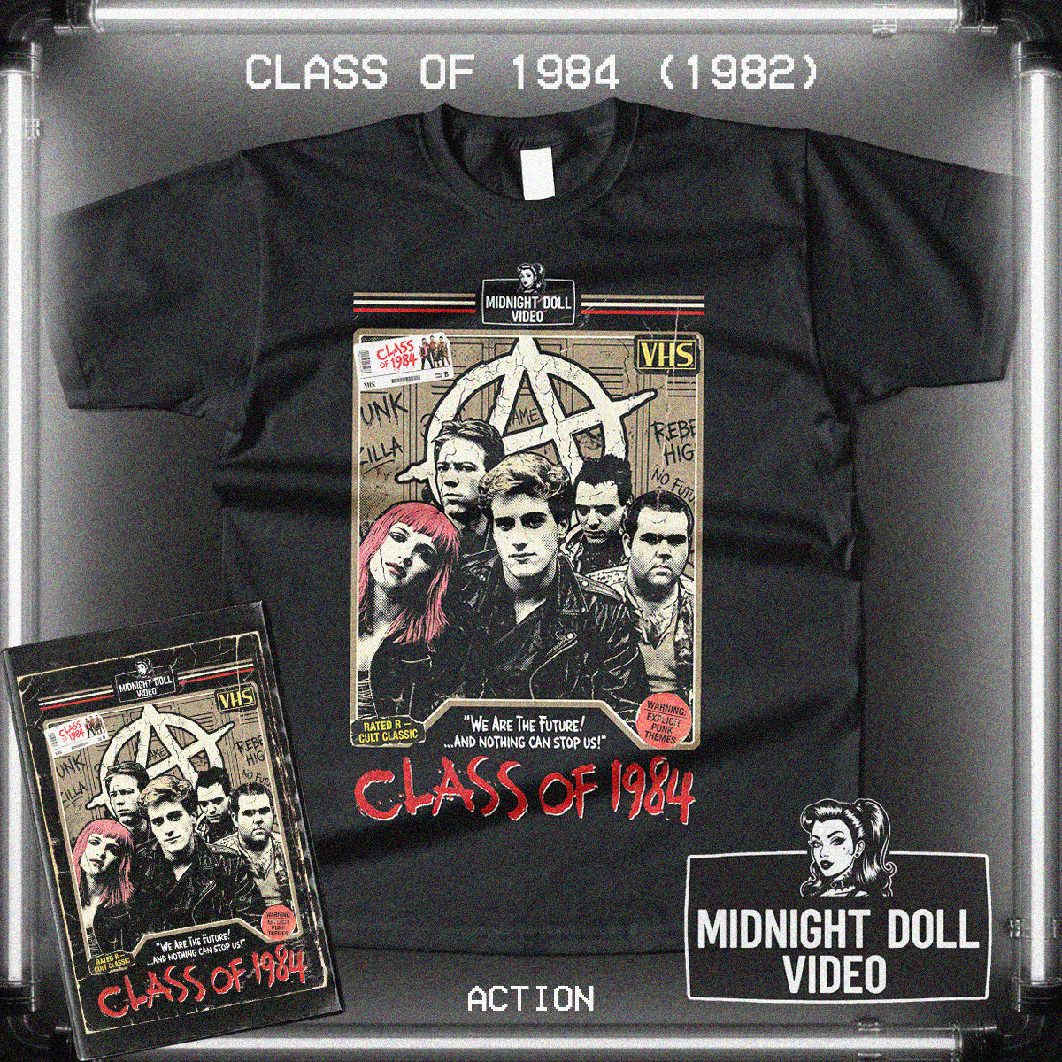 CLASS OF 1984 (1982) - "WE ARE THE FUTURE" PUNK - VHS TRIBUTE T-SHIRT
