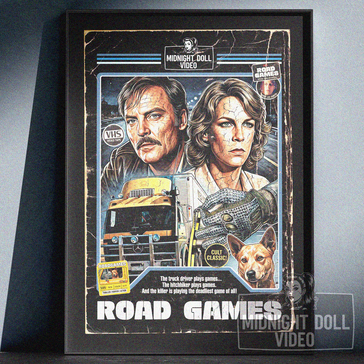 Road Games (1981) - "The Deadliest Game" VHS Tribute Art Print