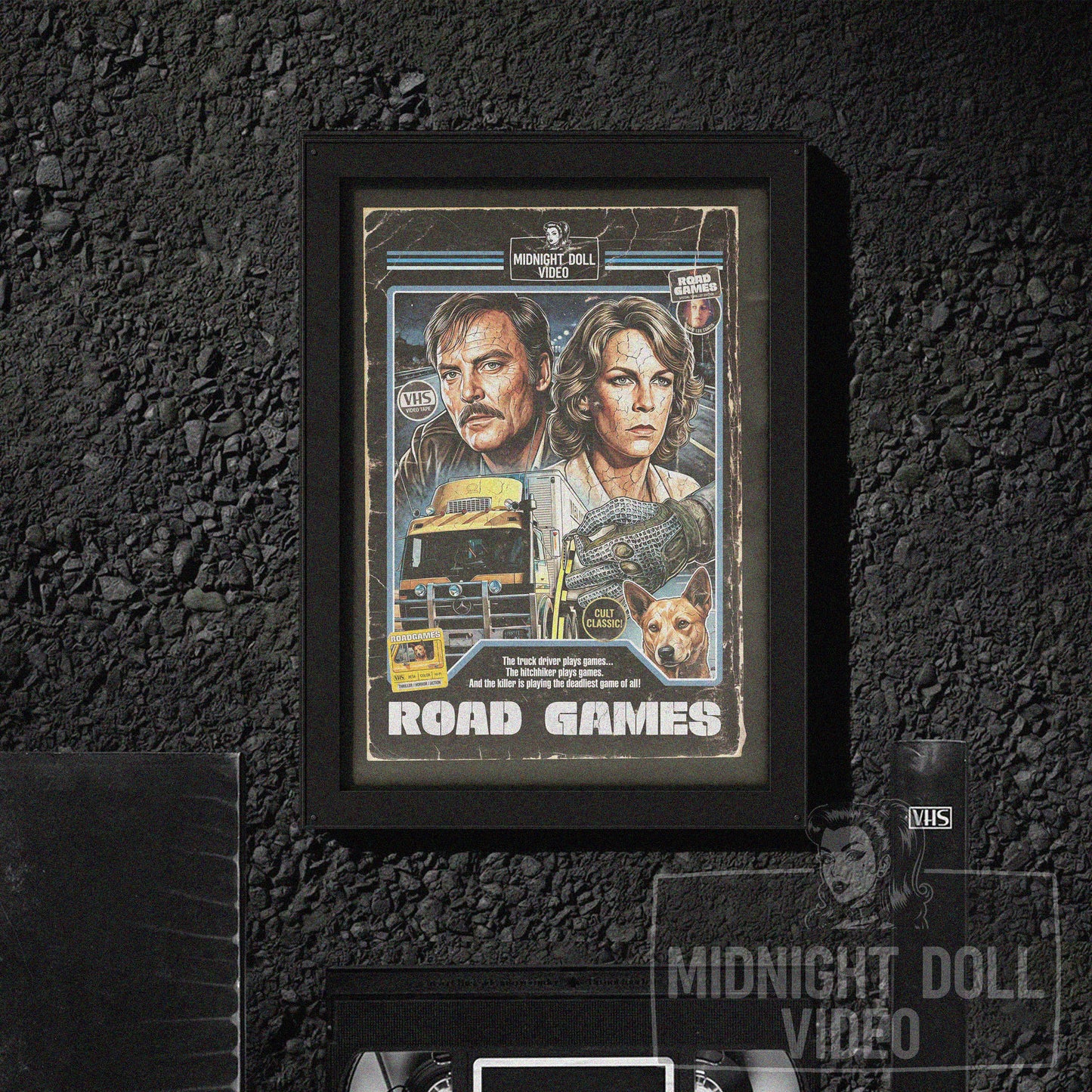 Road Games (1981) - "The Deadliest Game" VHS Tribute Art Print