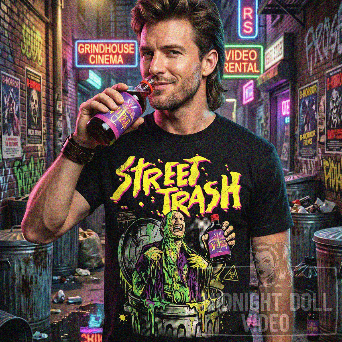 STREET TRASH (1987) - "Tenafly Viper" - Vintage T-Shirt