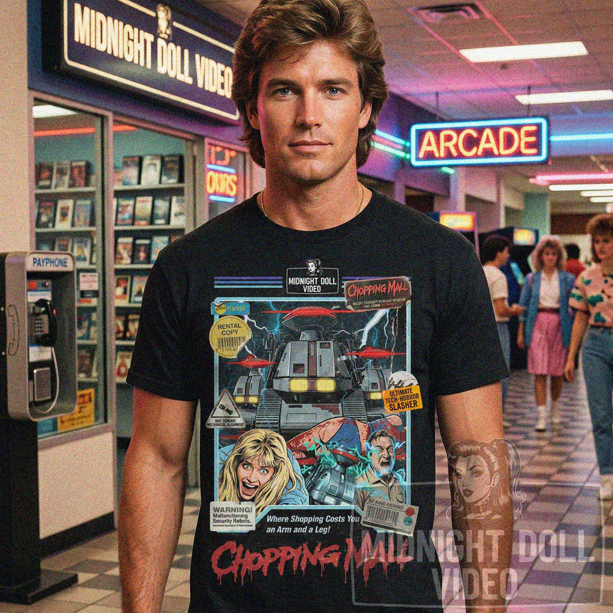 Chopping Mall (1986) - "Killbots" VHS Tribute T-Shirt