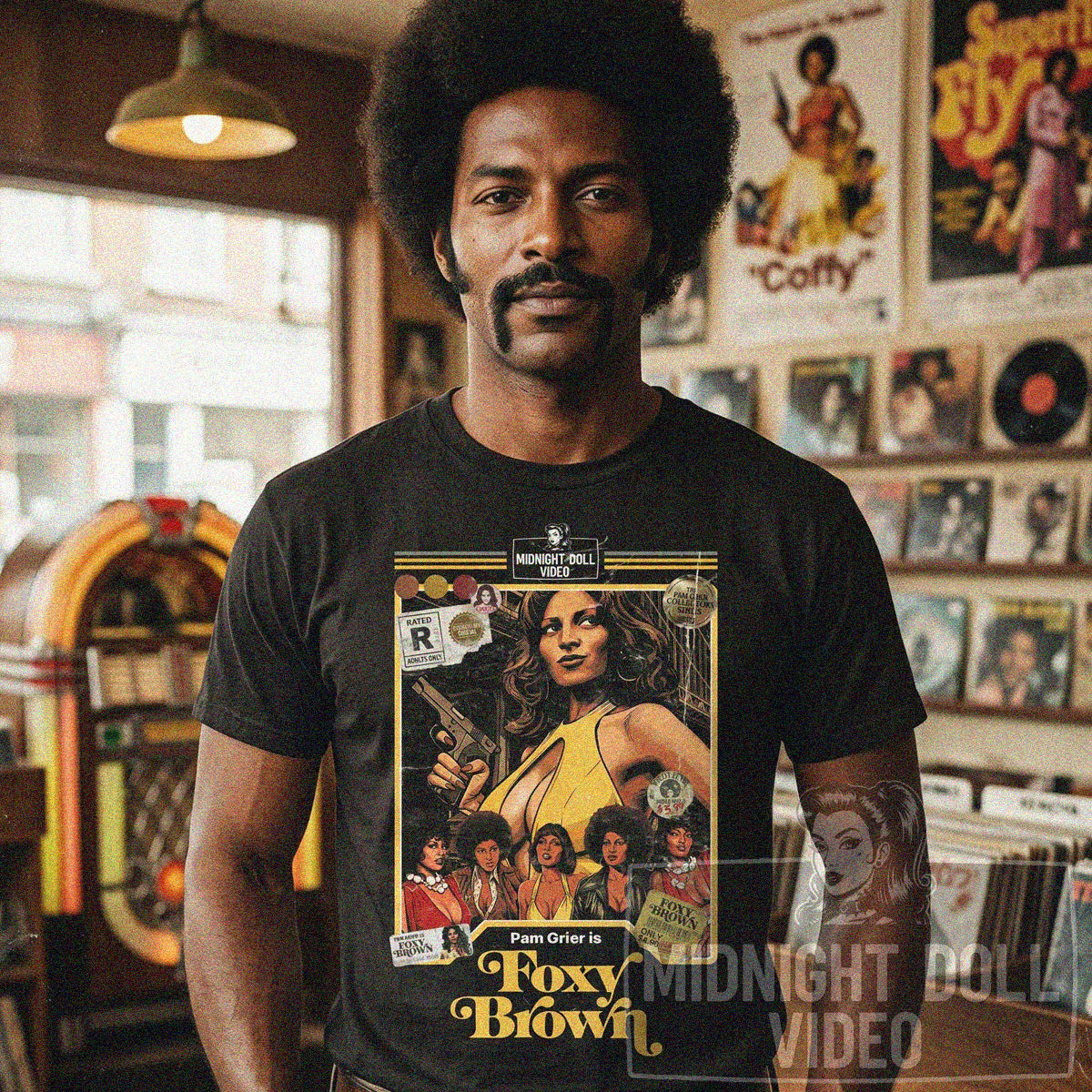 Foxy Brown (1974) - "A Whole Lot of Woman" VHS Tribute T-Shirt