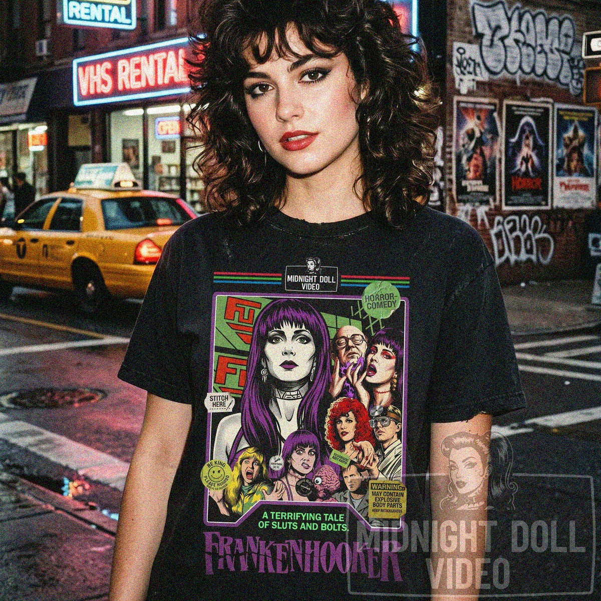Frankenhooker (1990) - "Wanna Date?" VHS Tribute T-Shirt