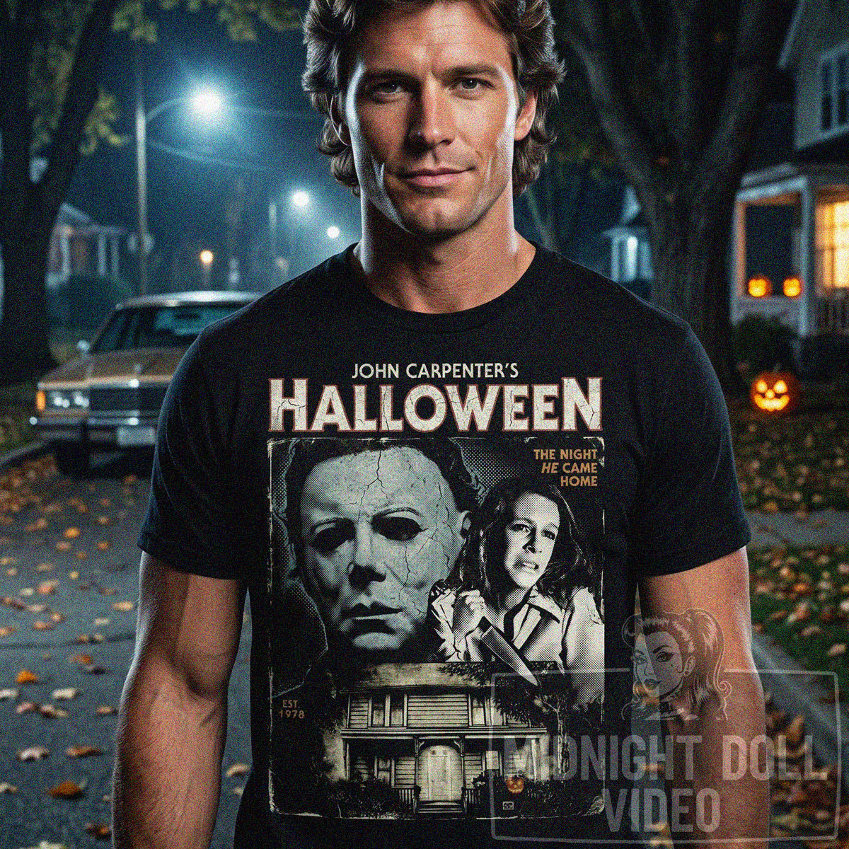 Halloween (1978) - "The Night He Came Home" Vintage Shirt - Classic Fit