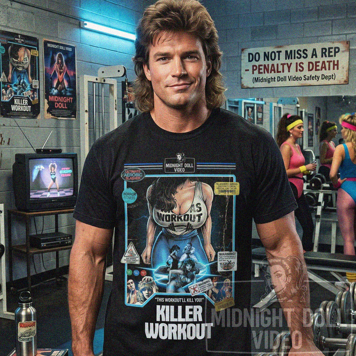 Killer Workout (1987) - "Aerobicide" VHS Tribute T-Shirt