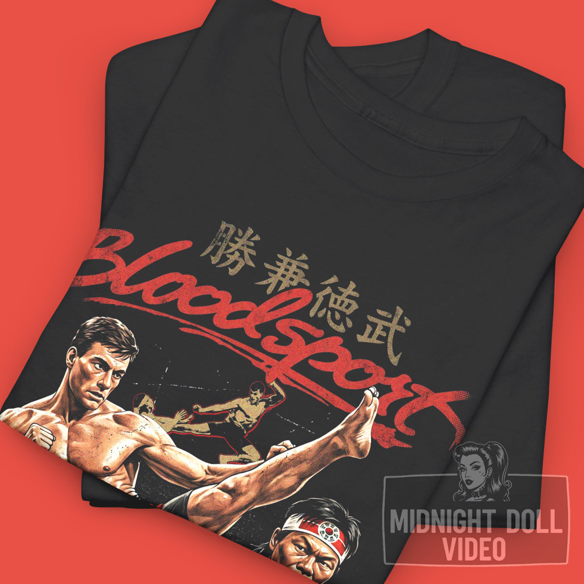 Bloodsport (1988) ''Jean-Claude Van Damme'' Vintage T-Shirt