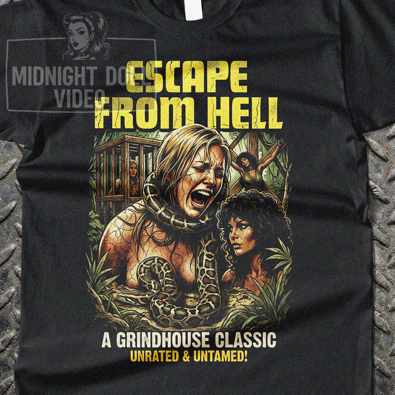 ESCAPE FROM HELL - "A GRINDHOUSE CLASSIC" VINTAGE T-SHIRT