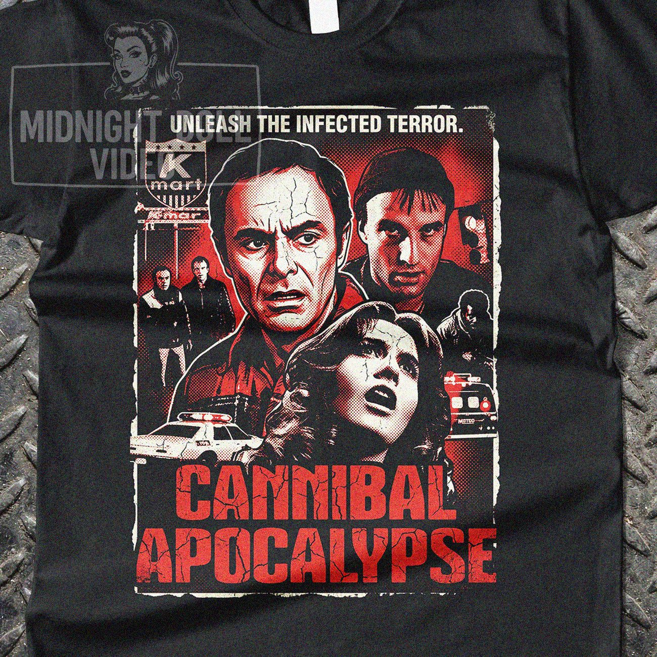 CANNIBAL APOCALYPSE (1980) - "UNLEASH THE INFECTED TERROR" VINTAGE T-SHIRT