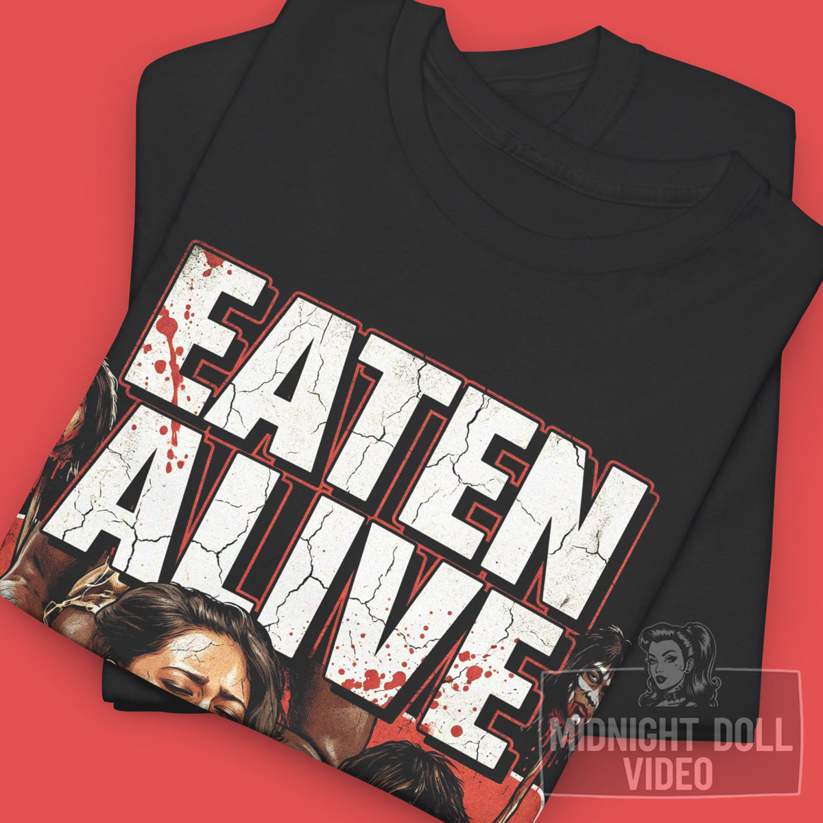 EATEN ALIVE (1980) - "THE ULTIMATE JUNGLE SHOCKER" VINTAGE T-SHIRT