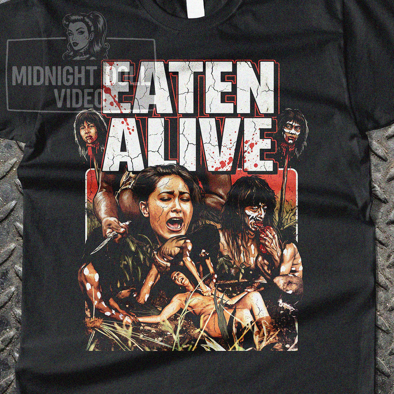 EATEN ALIVE (1980) - "THE ULTIMATE JUNGLE SHOCKER" VINTAGE T-SHIRT