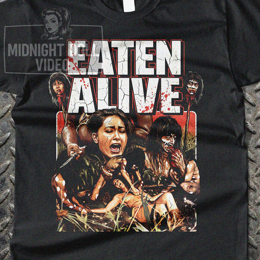 EATEN ALIVE (1980) - "THE ULTIMATE JUNGLE SHOCKER" VINTAGE T-SHIRT