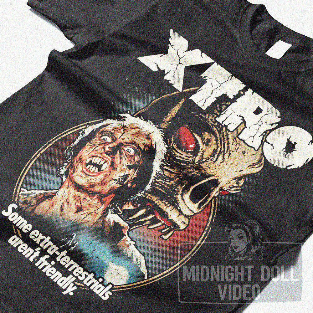 XTRO (1982) - "SOME EXTRA-TERRESTRIALS AREN'T FRIENDLY" VINTAGE T-SHIRT