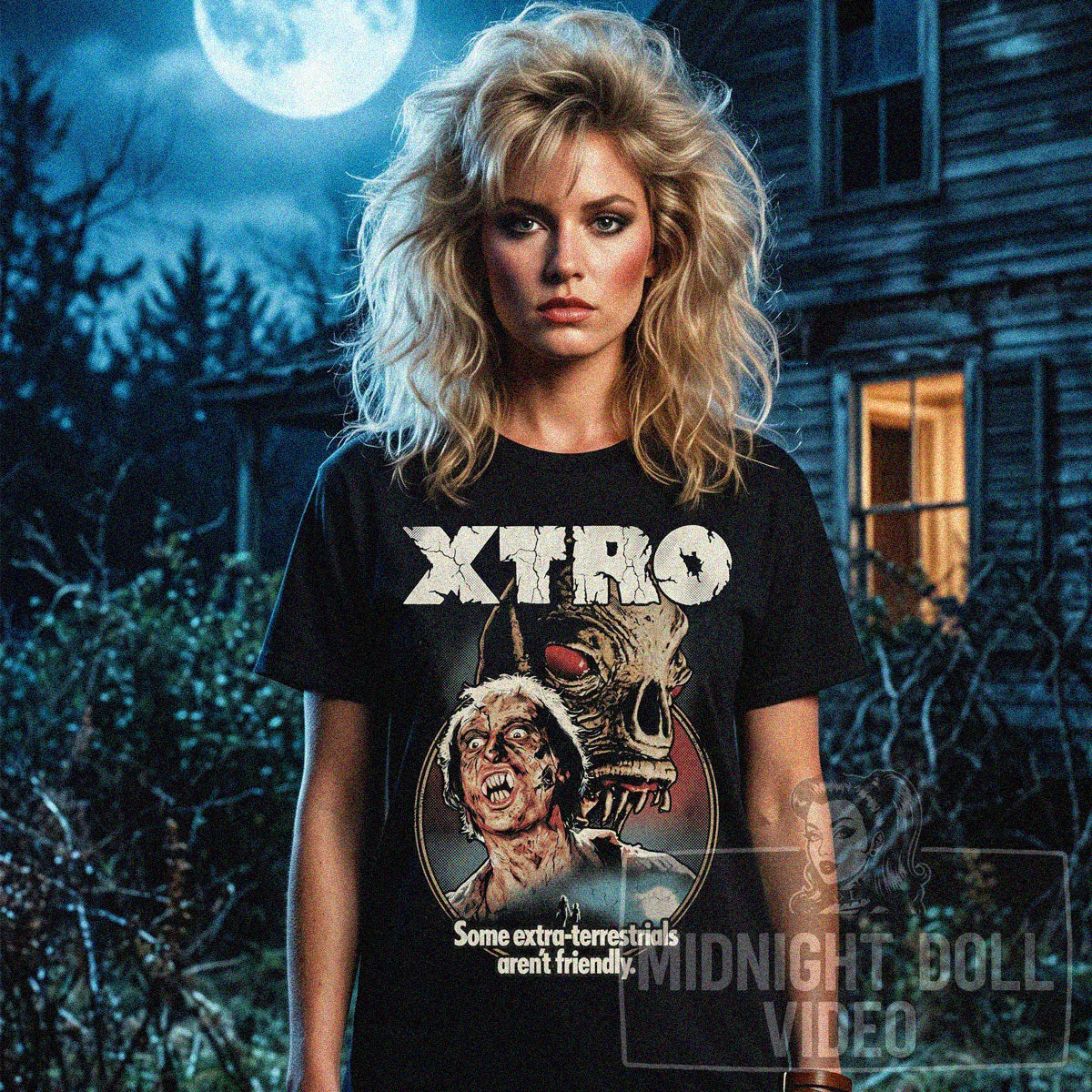 XTRO (1982) - "SOME EXTRA-TERRESTRIALS AREN'T FRIENDLY" VINTAGE T-SHIRT