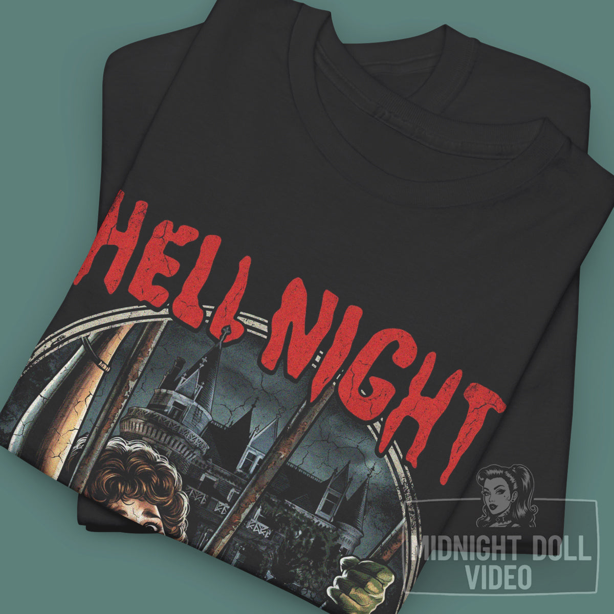 HELL NIGHT (1981) - "PRAY FOR DAY" - LINDA BLAIR VINTAGE T-SHIRT