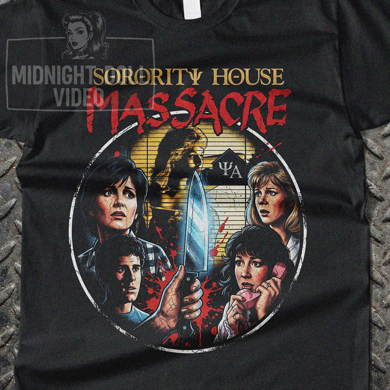 SORORITY HOUSE MASSACRE (1986) - "THE NIGHTMARE IS REAL" VINTAGE T-SHIRT