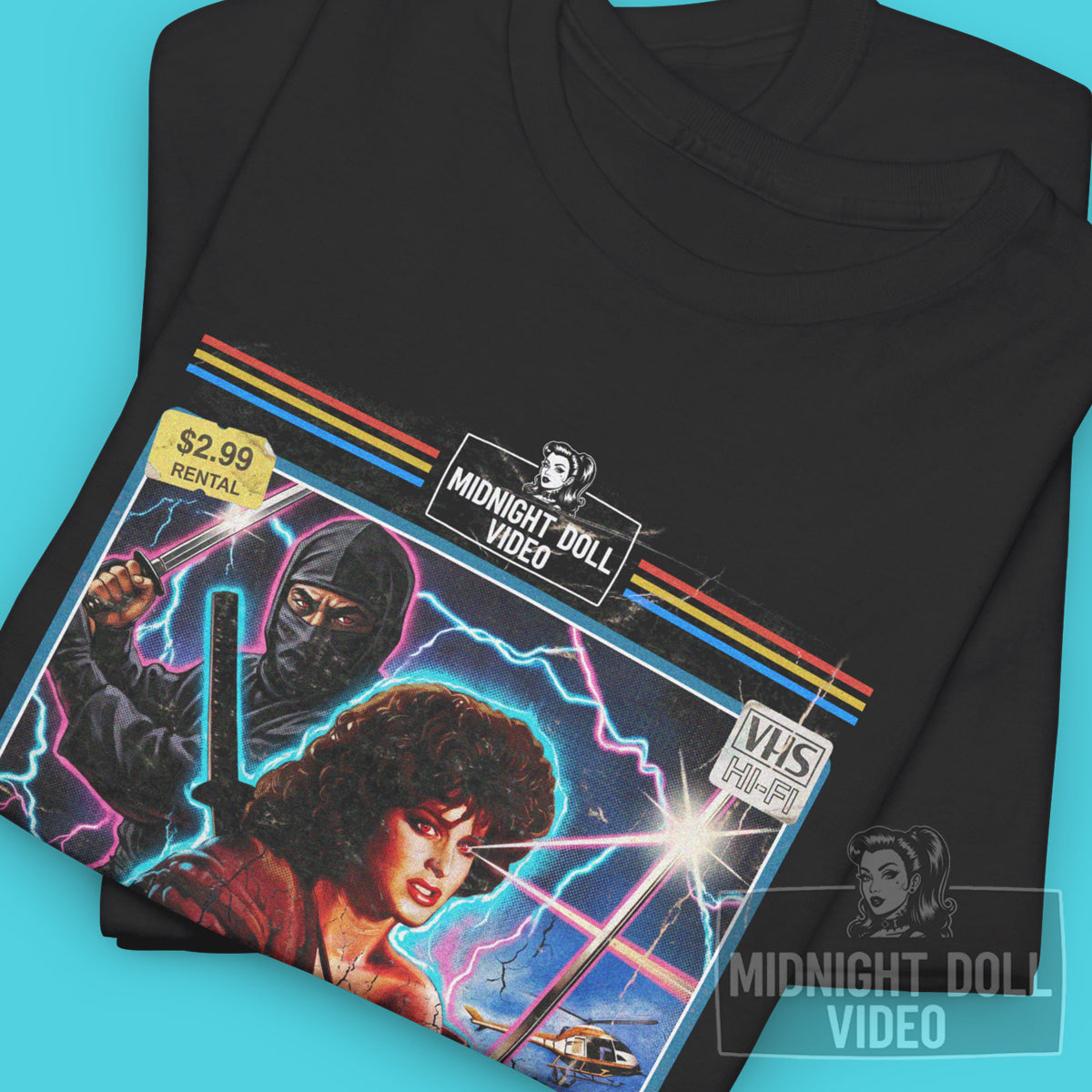 Ninja III: The Domination (1984) - "The Perfect Weapon" VHS Tribute T-Shirt