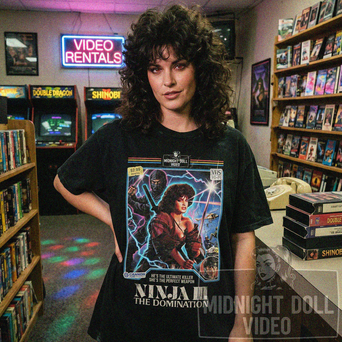 Ninja III: The Domination (1984) - "The Perfect Weapon" VHS Tribute T-Shirt