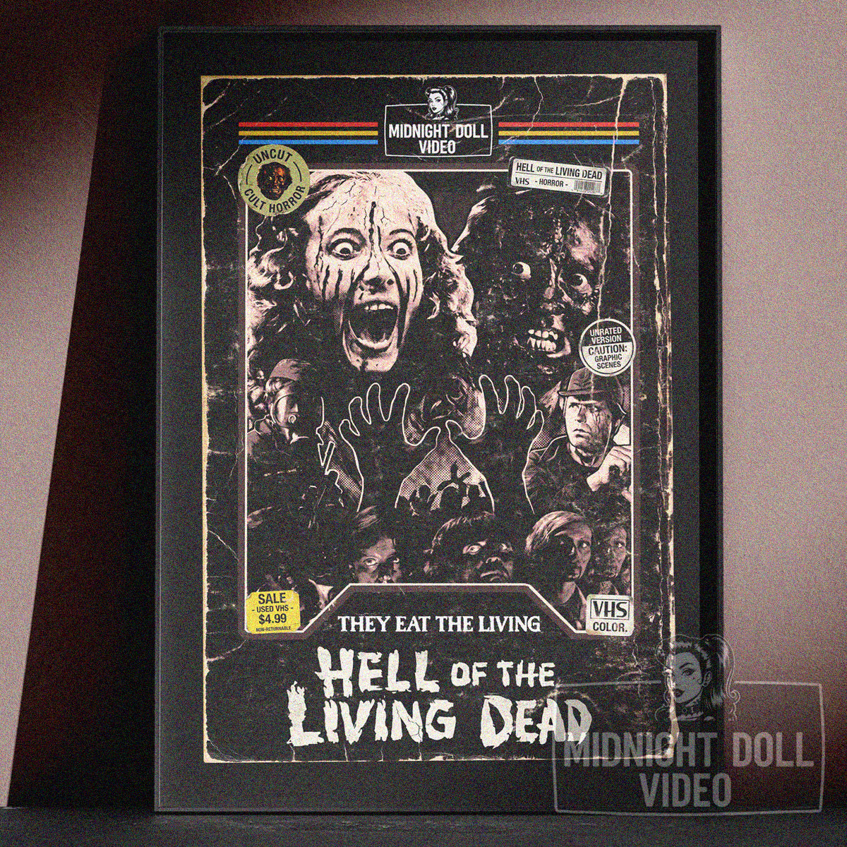 Hell of the Living Dead (1980) - "They Eat the Living" VHS Tribute Art Print