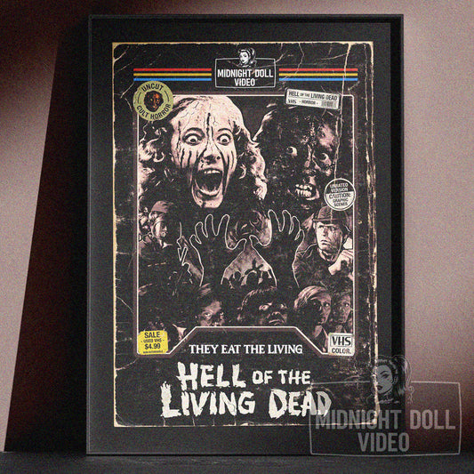 Hell of the Living Dead (1980) - "They Eat the Living" VHS Tribute Art Print