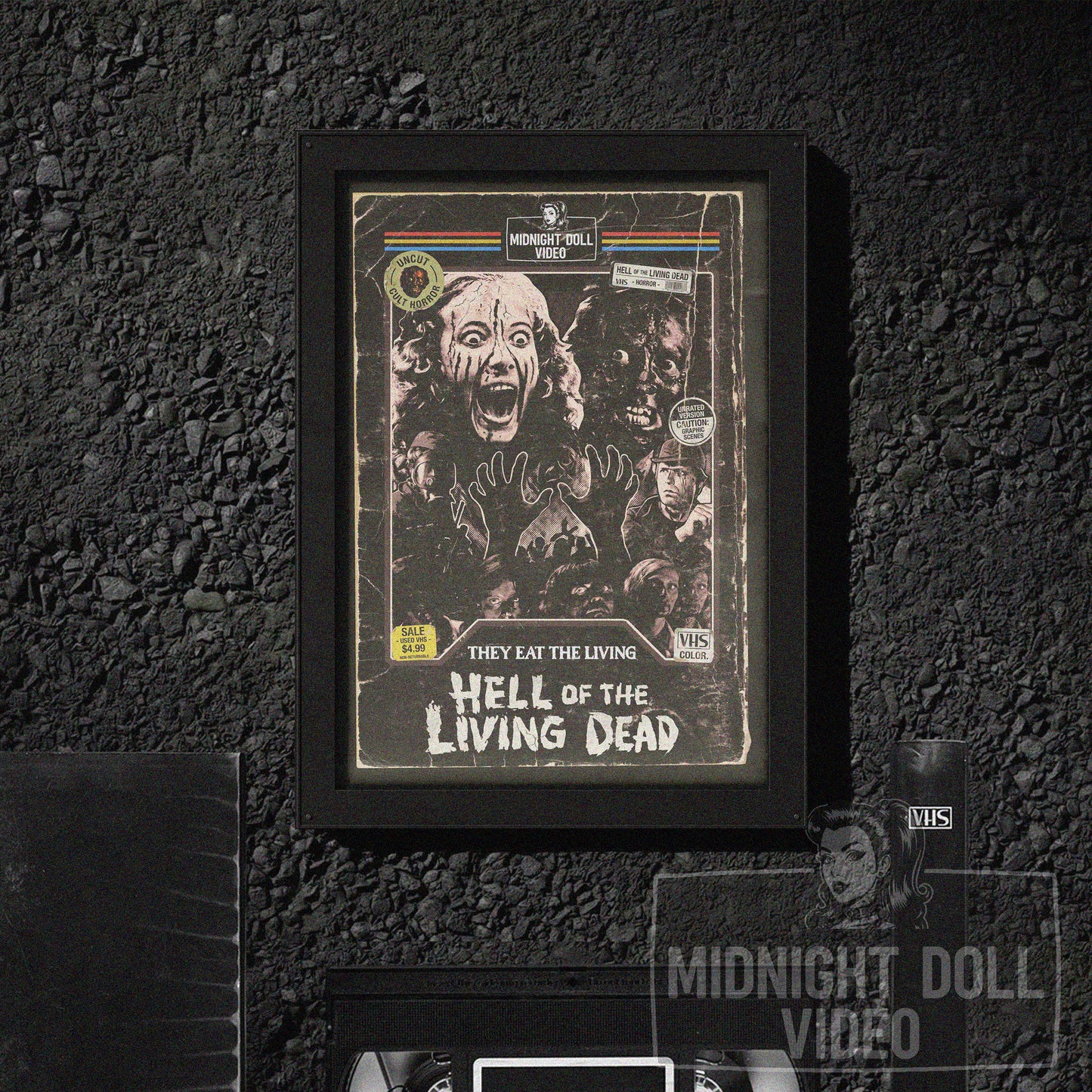 Hell of the Living Dead (1980) - "They Eat the Living" VHS Tribute Art Print