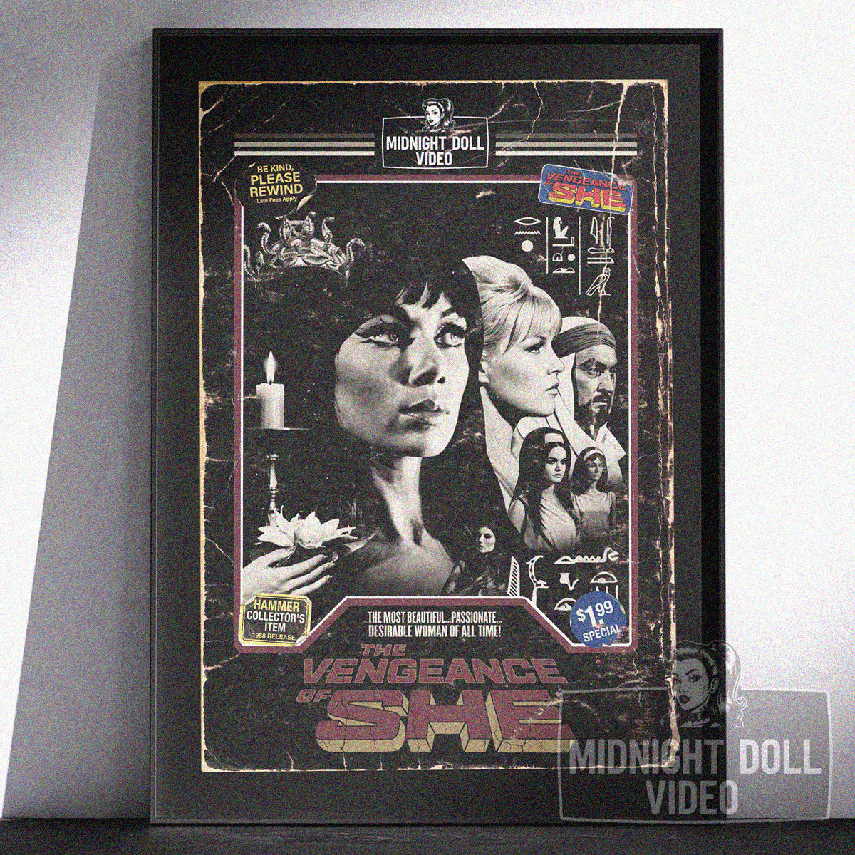 The Vengeance of She (1968) - "The Most Beautiful Woman" VHS Tribute Art Print
